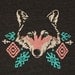 Wolf Deep V-Neck 100% Cotton T-shirt Tee Shirt Forest Woodland Animal Cool Nature Fox Leaves Black All Cotton Vneck Tshirt