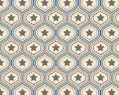 One For The Boys Stars quilt or craft fabric by Zoe Pearn for Riley Blake Designs- Boys Damask in Orange- Fat Quarter