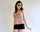 Vintage 70s 80s Gold Metal Snake Belt Rhinestone Eyes Coil Expansion Disco S M