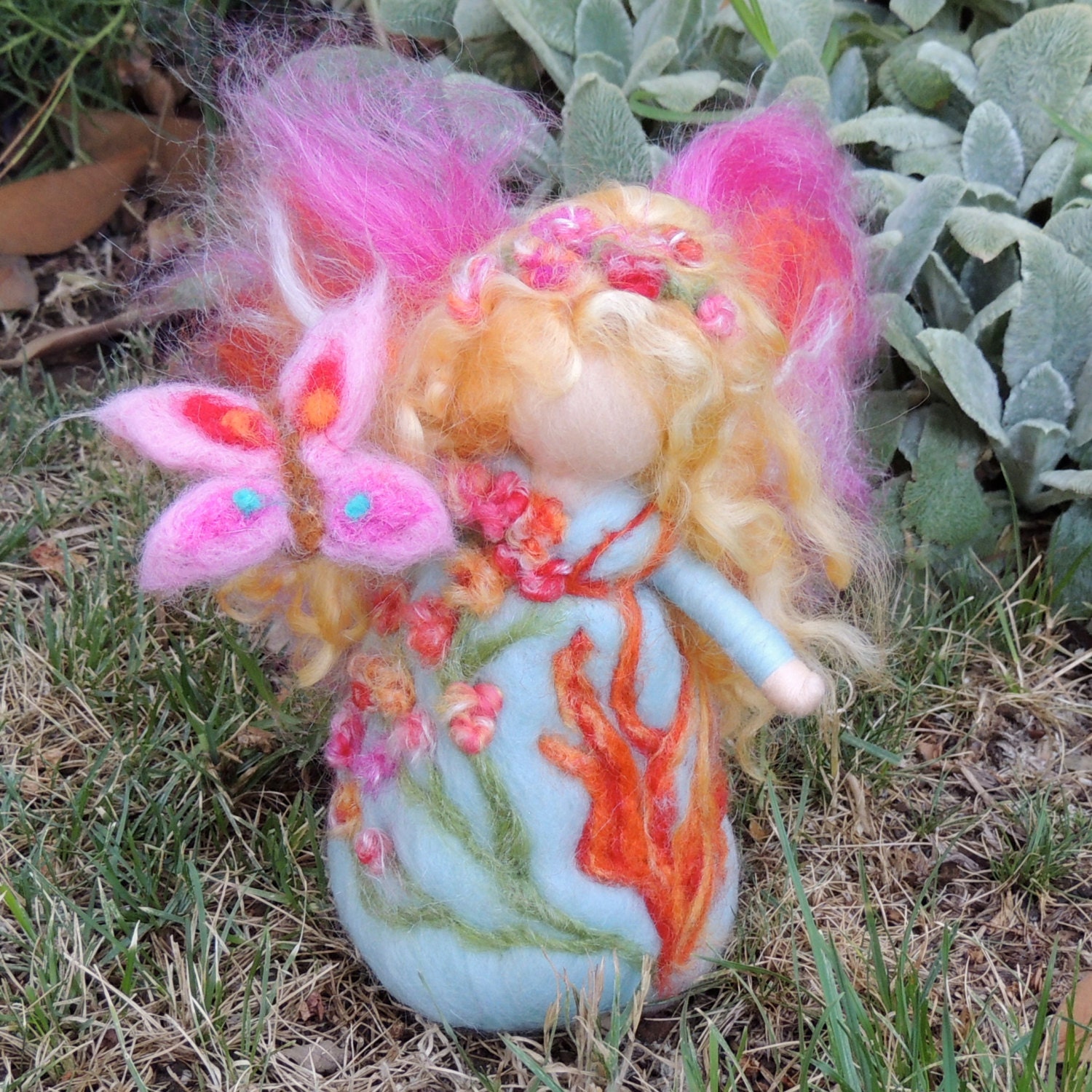 Custom for Erinn - Needle felted Summer Solstice Fairy Waldorf inspired  By Rebecca Varon