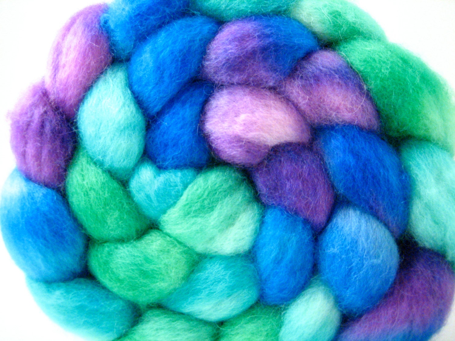 Hand Dyed Superwash BFL Wool Top 4 oz