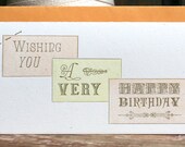 Wishing You a Very Happy Birthday letterpress card