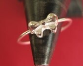 Small Silver Bow Ring, Young Girls Ring