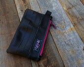 Change purse made from reclaimed bicycle inner tubes.