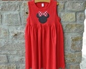 Minnie Mouse Red Custom Twirl Dress - 18m-8 years - Julianne Originals