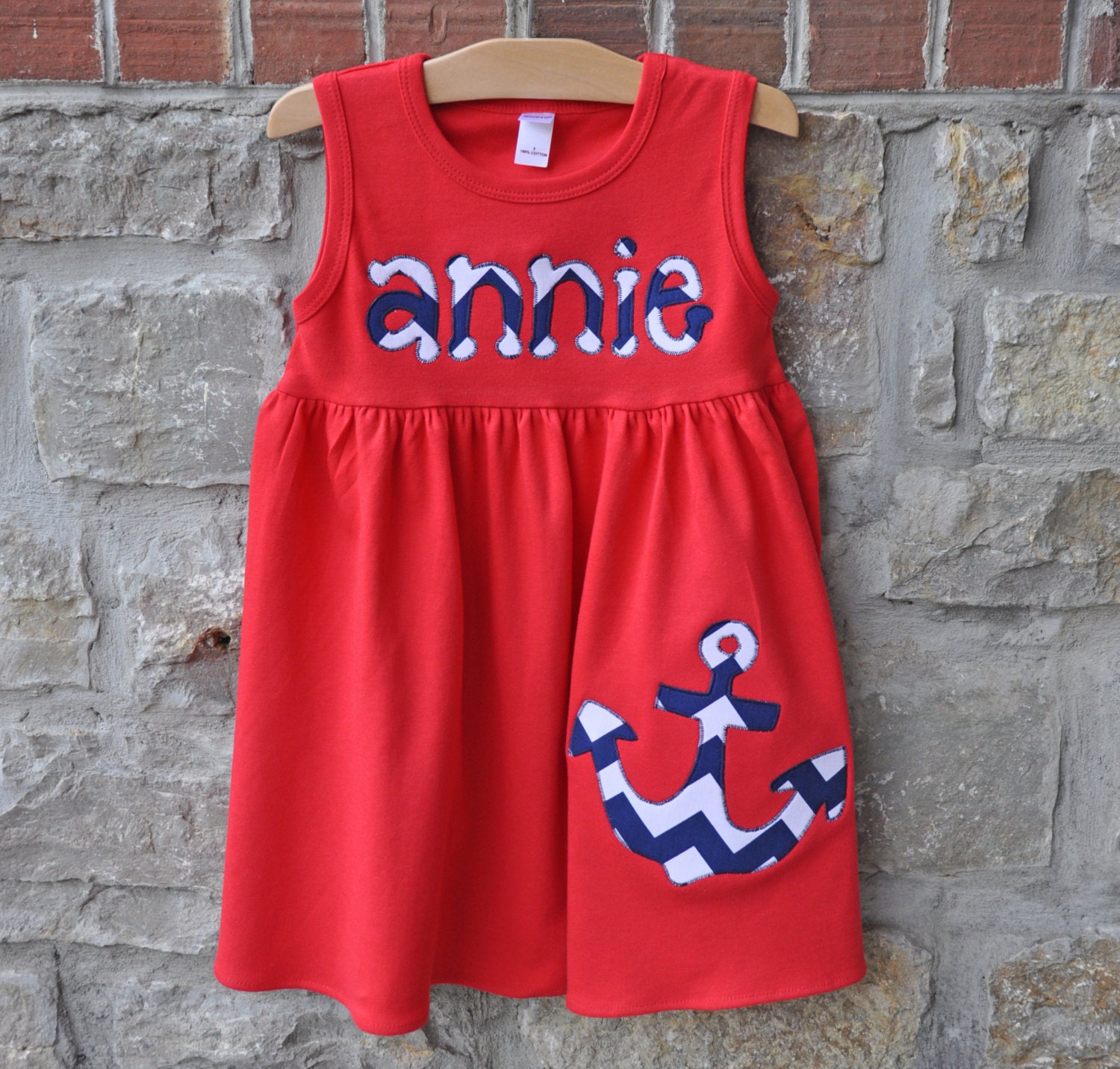 ANCHORS AWAY -  Monogram Personalized Dress - 12m-8 years  - Julianne Originals