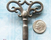 Antique Clock Key Victorian Filigree Industrial Gothic Wing Key Hardware Diy Steampunk Repurpose