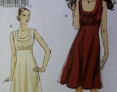 Easy Misses' Dress Design Vogue V8571 Patterns, Size 16 18 20 22 24, Uncut