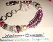 Ribbons of Pink Purple and Blue Bracelet  - number 40 - Limited Editions
