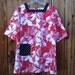 The Mama San Mamasan Kappogi Full Coverage Smock Apron in Red & White Floral Size Large (18-20)