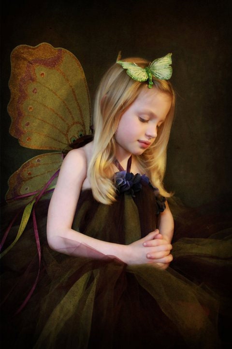 Tulle Flower Girl Tutu Dress in  Plum and Moss Hydrangea for Baby to 2T Perfect for Portraits, Pageants and Weddings