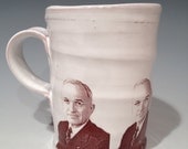 President Harry Truman Mug with white glaze