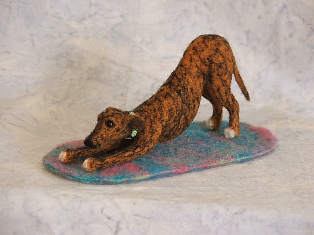 Custom Needle Felted Wippet,Greyhound, Italian Greyhound or Sighthound in Play Bow Pose