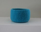 Felted Bowl in Hawaiian Turqoise Blue - In Stock Ready to Ship