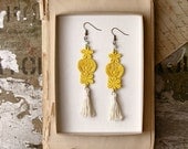 lace earrings - BOHEMIAN - tassel earrings- spring bridesmaid