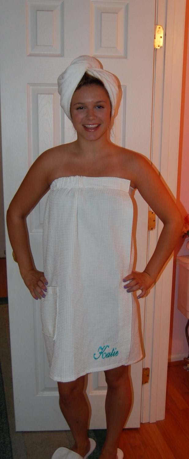 Personalized Spa Towel Waffle Towel Wrap