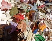50 Hand Punch Die Cut  Variety Husks Nature Multi Color Texture Free Ship USA