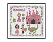 Pretty Princess Cross Stitch Pattern Instant Download