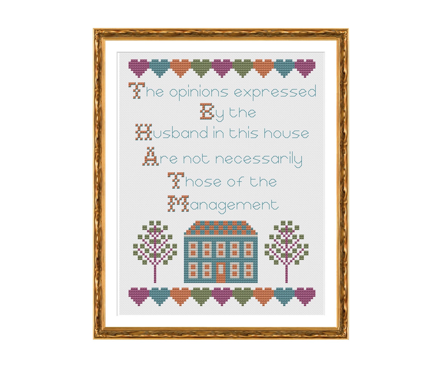 Husband in this House Cross Stitch Pattern Instant Download