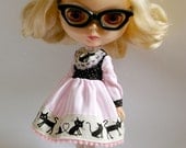 Dolly Mixture Neko Dress in Milkshake Pink for Blythe Dolls