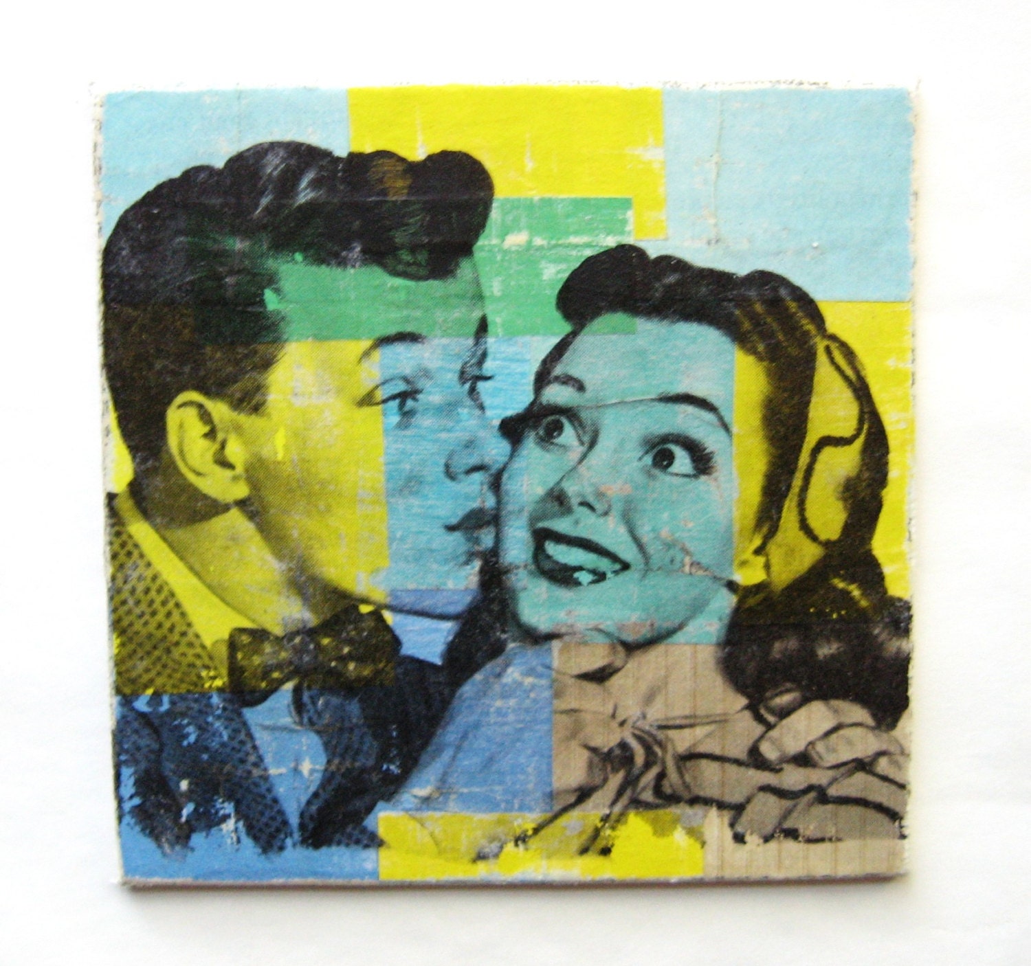 First Kiss. An Original Collage