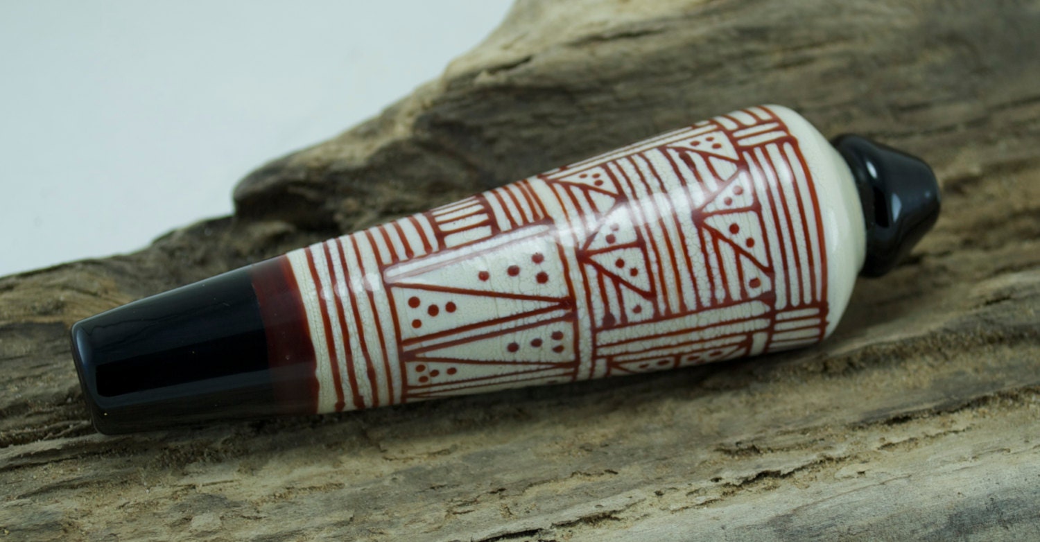 Alive Glass -  Sandstone / Red Brown Pendulum - Linear
