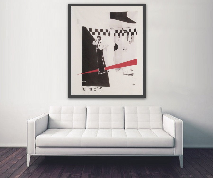 Art Print Extra Large Fellini Fabric poster Wall decor