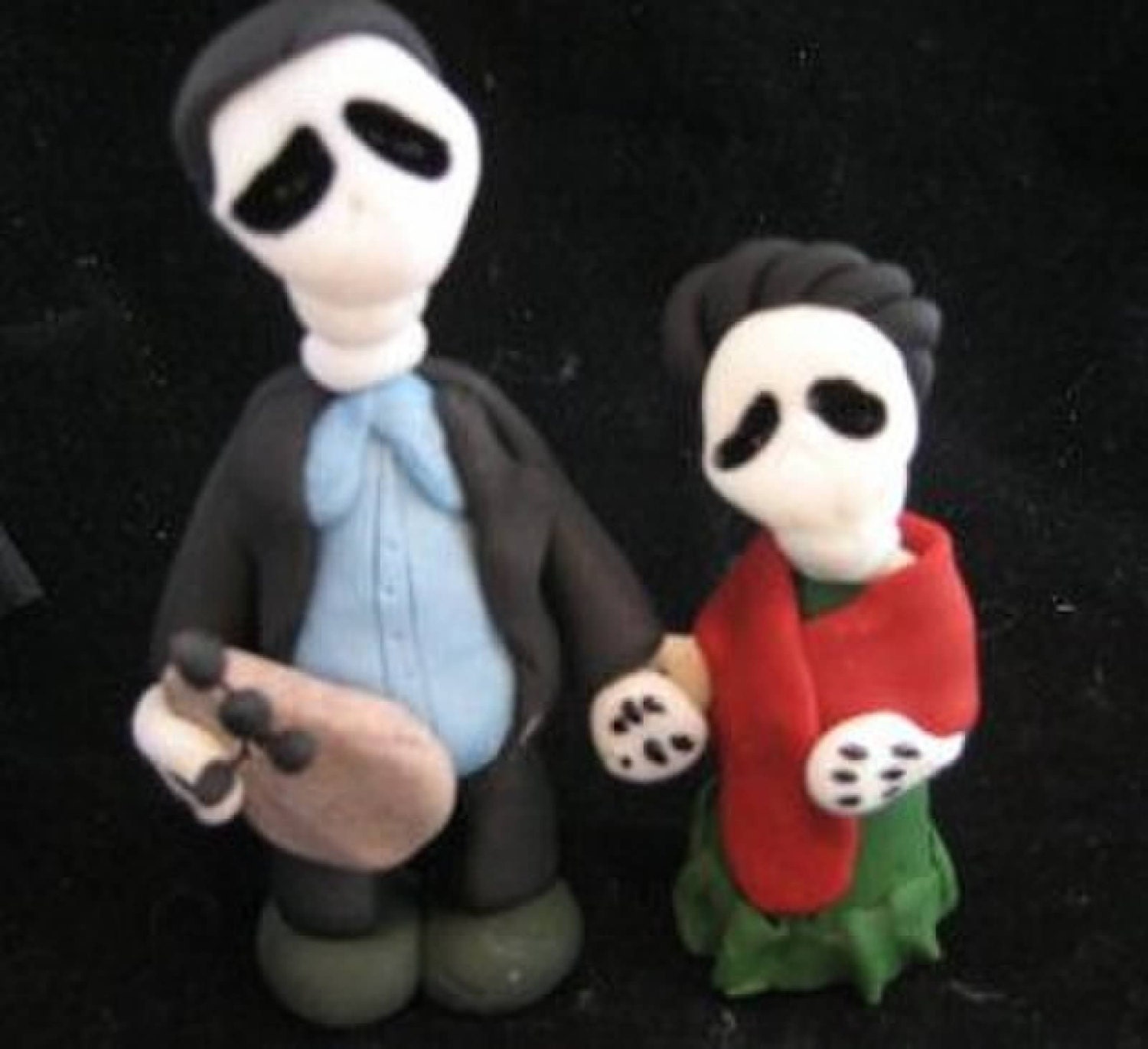 Day of the dead/Dia de los Muertos skeleton/ooak art doll. Frida Kahlo. MayeliArt the two Fridas