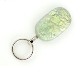 magnetic id badge holder, a lanyard replacement, dichroic fused glass magnetic eyeglass holder