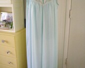 Vintage Light Powder Blue Nightgown--NEW- Never Worn