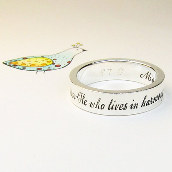 He who lives in harmony with himself lives in harmony with the universe, size 11