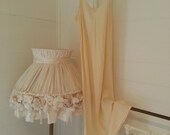 ON SALE......100% Silk Cream long slip dress