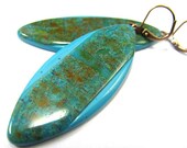 Ancient Romance Series - Princess Atl Aztec Turquoise Polymer Clay Earrings