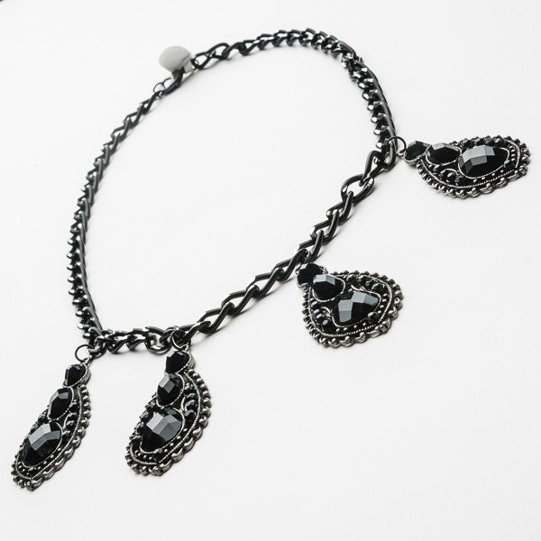 SOLD......black statement necklace