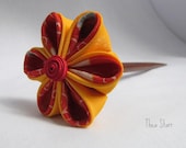 Summer Sun Kanzashi Fabric Flower Hair Stick