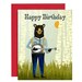 Happy Birthday Bear Banjo Card - Bear plays Banjo - Happy Birthday Animals
