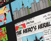 last one Quilt Top Kit WITH BACKING Superhero Boy Girl baby toddler blanket