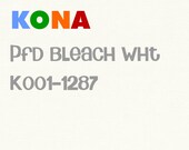 1 yard Kona PFD Bleach White Cotton solid fabric, Robert Kaufman