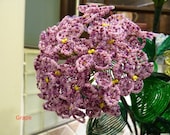 One Stem Hydrangeas -- French Beaded Flower (you pick the color)