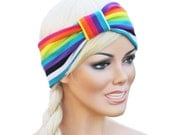Rainbow Turban Headwrap Headband