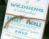 Something blue Wedding Invitations, beautiful succulent colors, green and blue wedding invitations