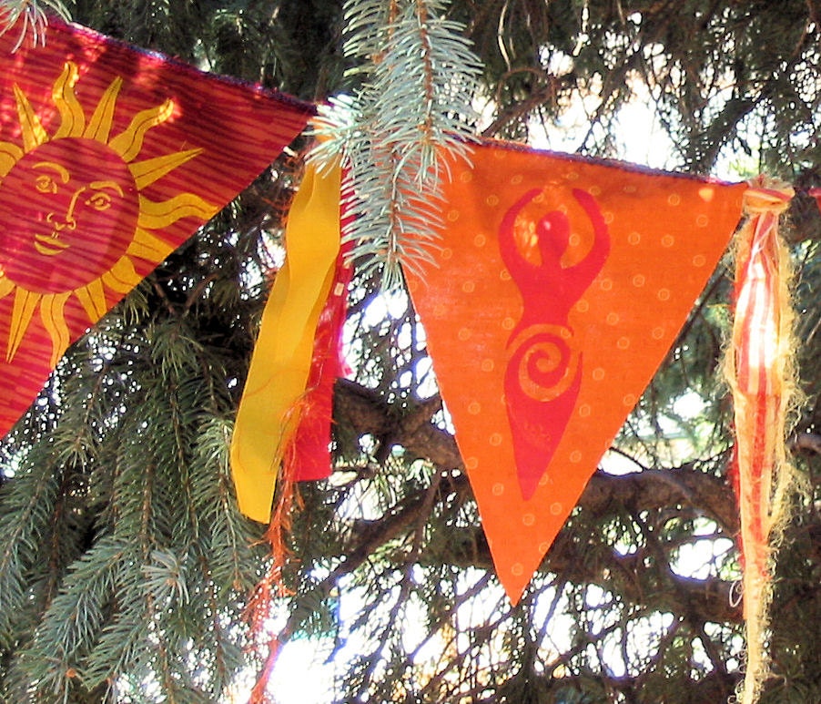 Wiccan Pagan Flags Summer Solstice Litha Element of Fire