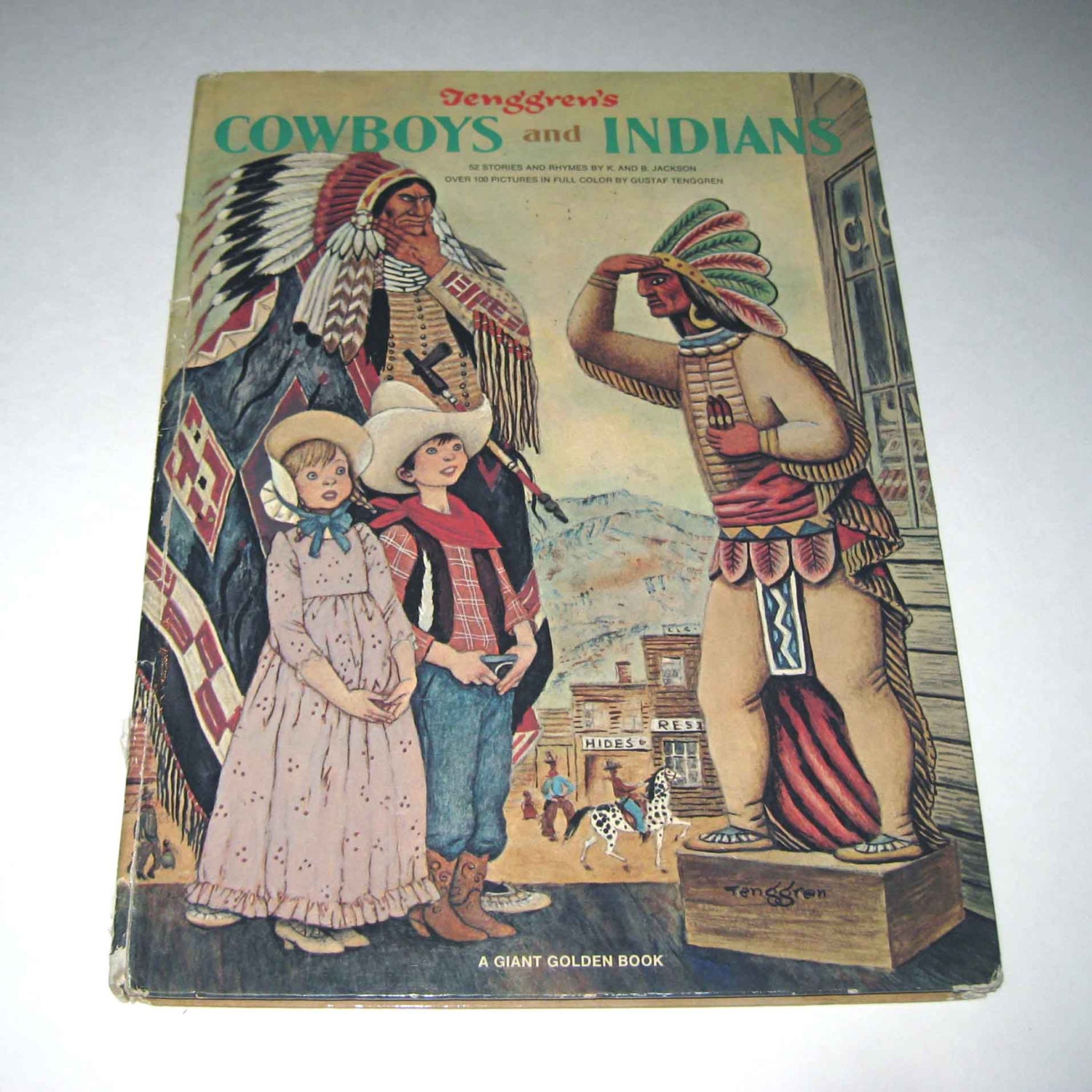 Tenggren's Cowboys and Indians Vintage 1950s Children's Cowboy Book by Whitman