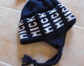 Knit Personalized Hats Custom Made Kids Name Hats You Choose Name Size and Colors