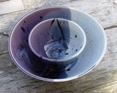 Large and Small Serving Salad Bowl Set of 2 Ready to Ship