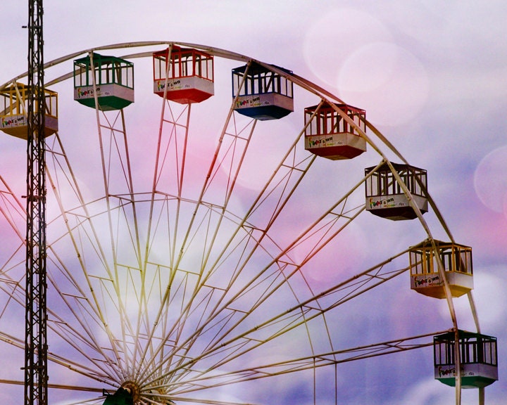 Ferris Wheel Seaside Heights Amusement Park Pastel 8 x 10 Jersey Shore Fine Art Photography Bubbles After The Storm