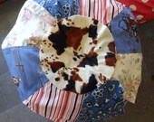 Vintage style cowgirl bean bag chair almost completed