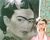 Frida Kahlo Self Portrait Doll Miniature Art Collectible