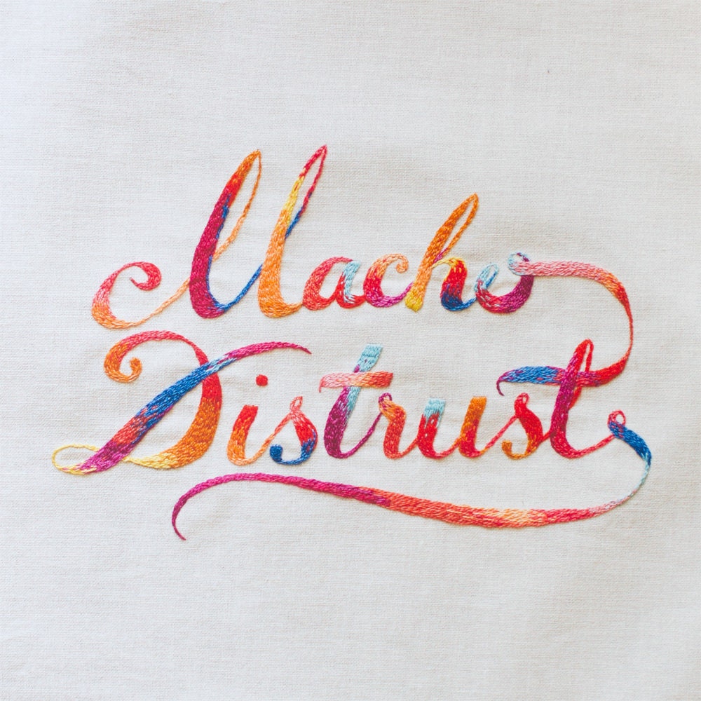 Macho Distrust Embroidery - giclee print
