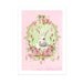 Bunny Rabbit, Art Print, White Rabbit, Giclee, Pink Roses, Pink, Nursery Art, Shabby Chic Style, Easter, Green